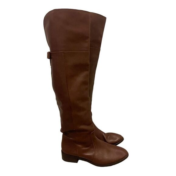 BCBG Shoes - BCBG MaxAzria brown leather over the boots
